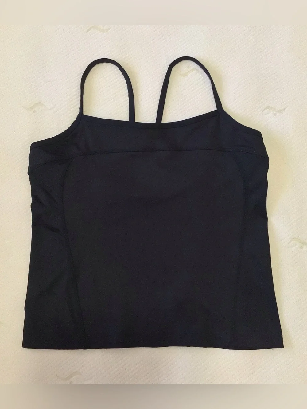 Everlast Womens Medium Black Athletic Tank Top Nylon Spandex Built in Bra